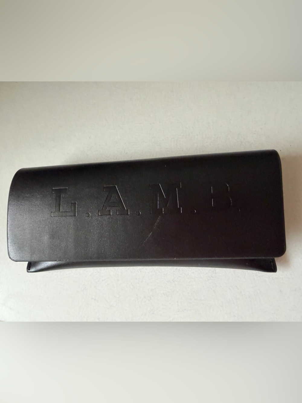 L.A.M.B. Black Embossed Leather Eyewear Case